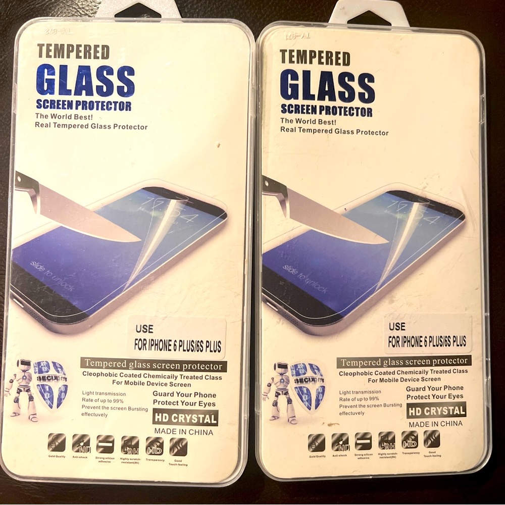 2~iPhone 6 Plus & 6SPlus , Clear Tempered Glass Screen Protector
